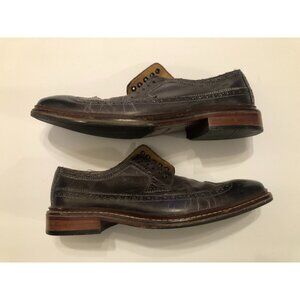 cole haan men's gray leather dress shoes size: 8M